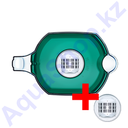 Зелёный Кувшин Аквафор Гарри с доп.модулем - вид сверху