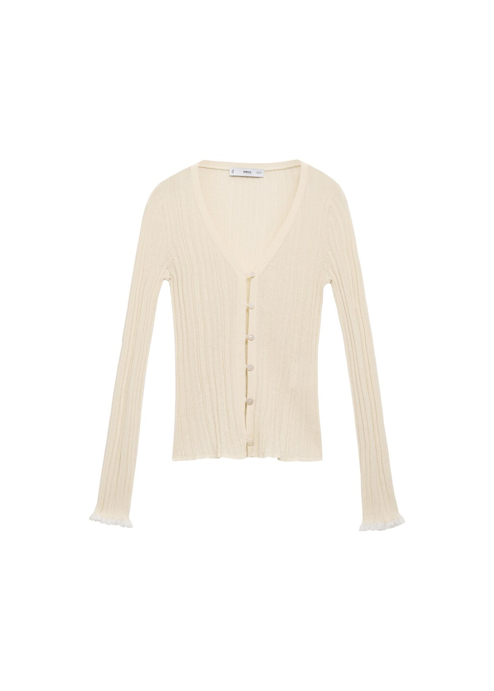 Кардиган с контрастной окантовкой