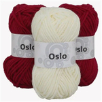 Набор для вязания шапки "Oslo", цвет: красный и белый