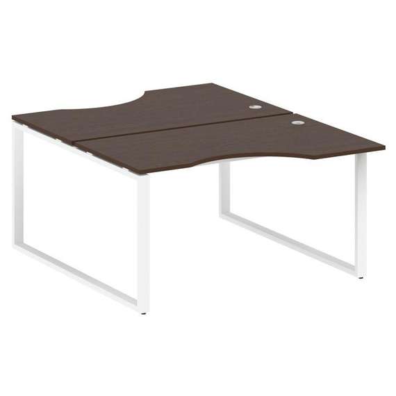 Metal System Рабочая станция криволинейная на О-образном м/к БО.РАС-СА-2.2 Венге Цаво/Металл Белый 1