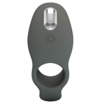 Серое кольцо на пенис с вибрацией (Цвет: серый)