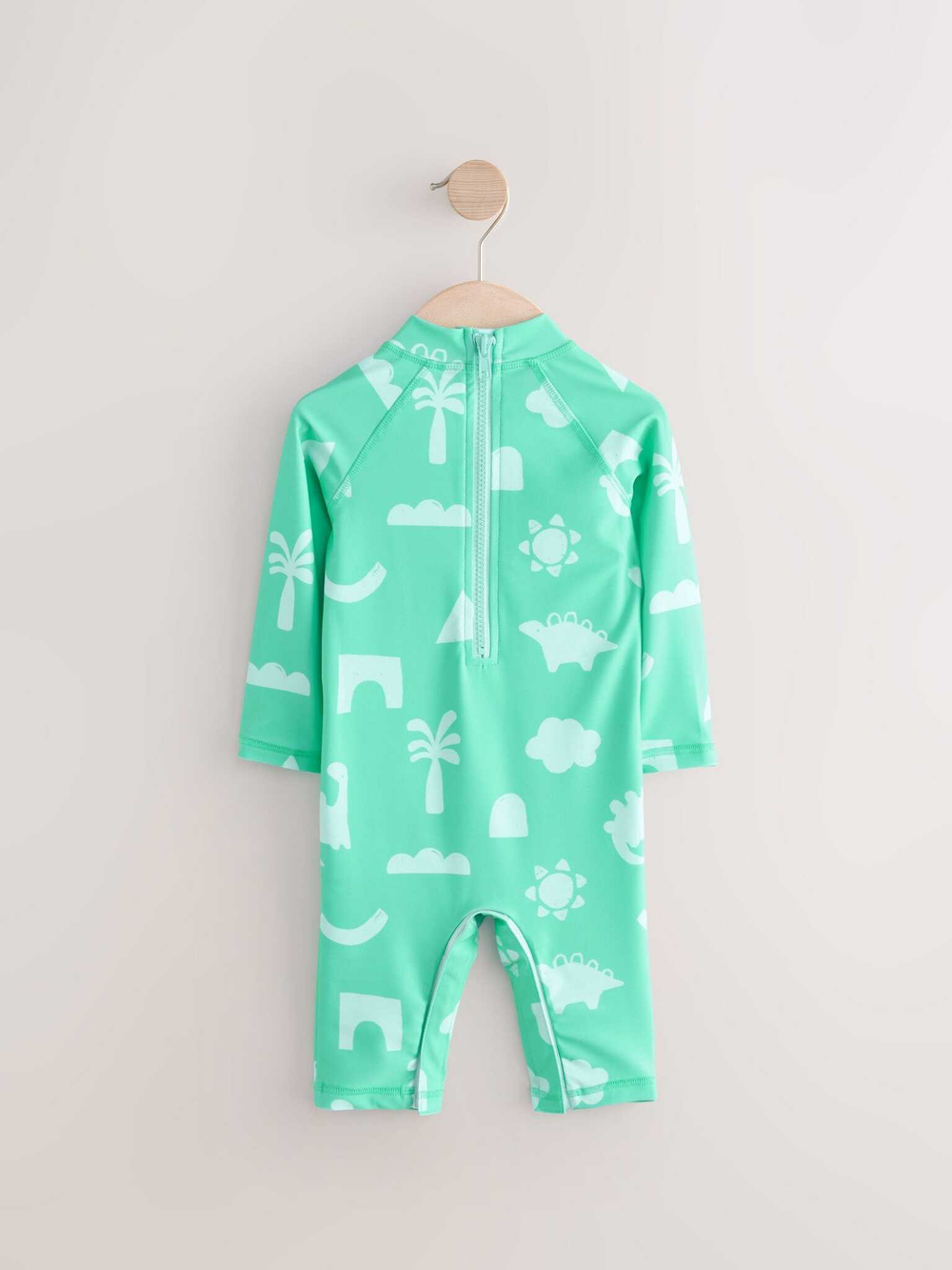 Комбинезон купальный солнцезащитный и кепка в комплекте для мальчика Next E22-297, Зеленый