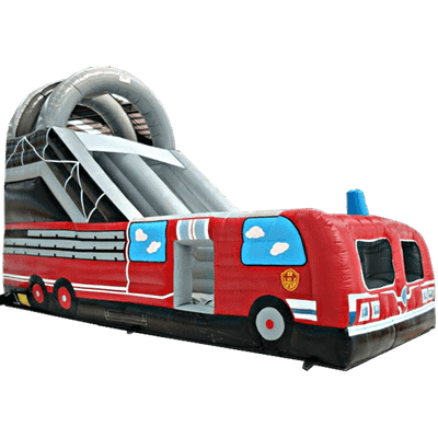 Детская надувная горка "Пожарная машина"
