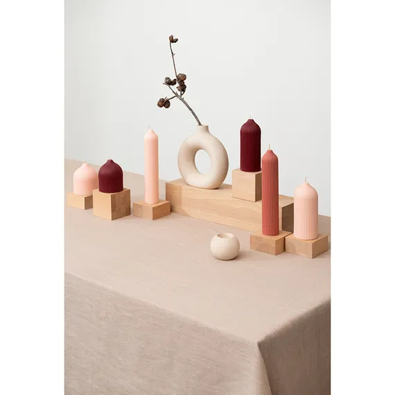 Свеча декоративная бордового цвета Edge 10,5 см