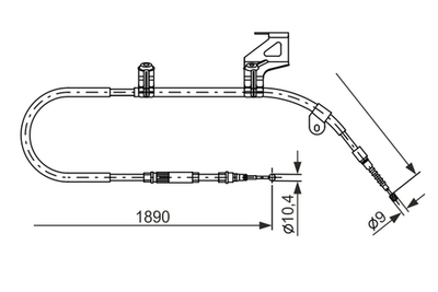BOSCH - 1987477804-BOC - Cable Pull, parking brake