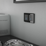 Сенсорный выключатель двухклавишный с подсветкой 1000 Вт (черный)