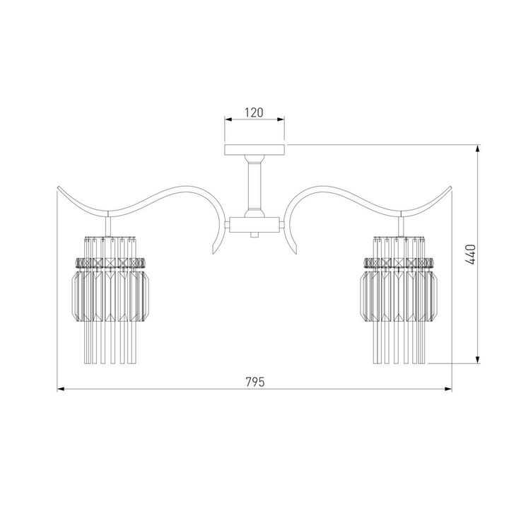 Потолочная люстра Eurosvet Sevilia 10119/8 хром/прозрачный хрусталь Strotskis