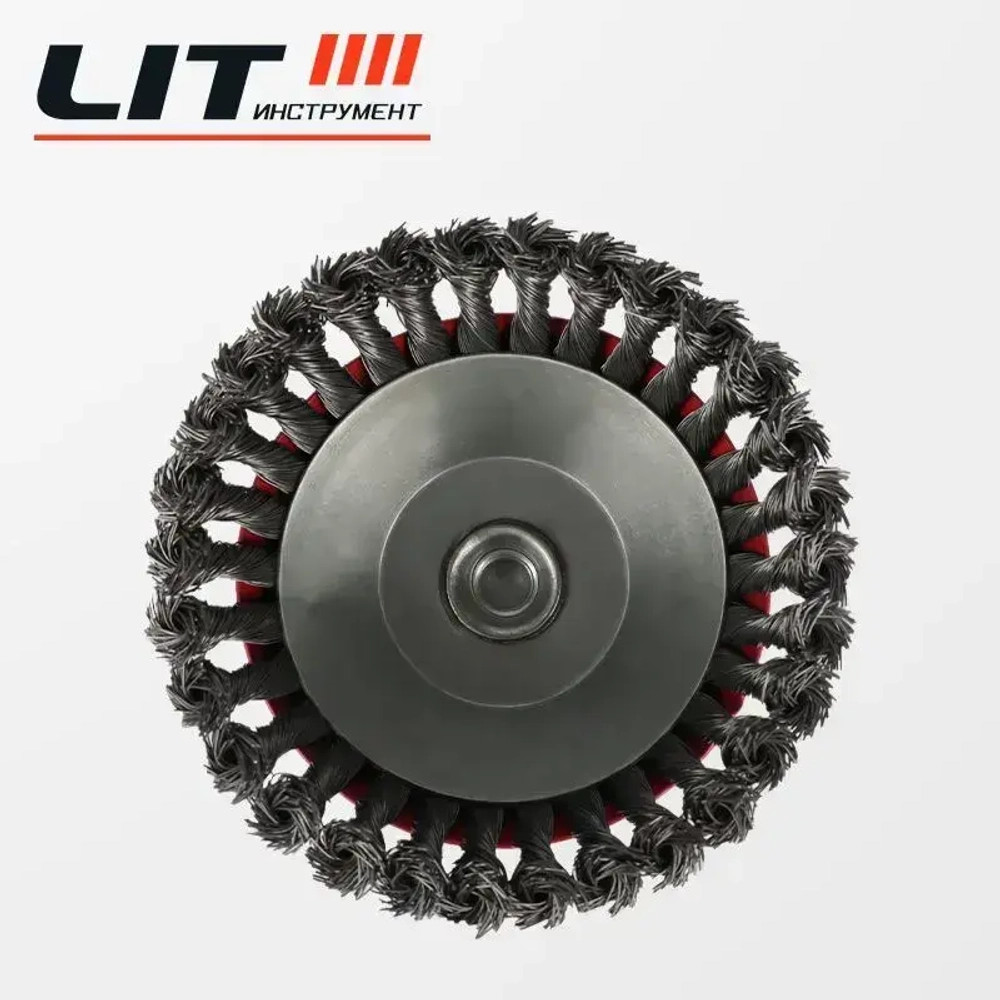 Щетка для УШМ (чашка) 75мм/М14 кручен.сталь №3 47712