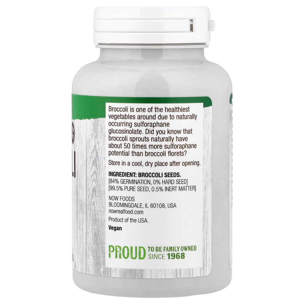 NOW Foods, Real Food, семена брокколи, 113 г (4 унции)