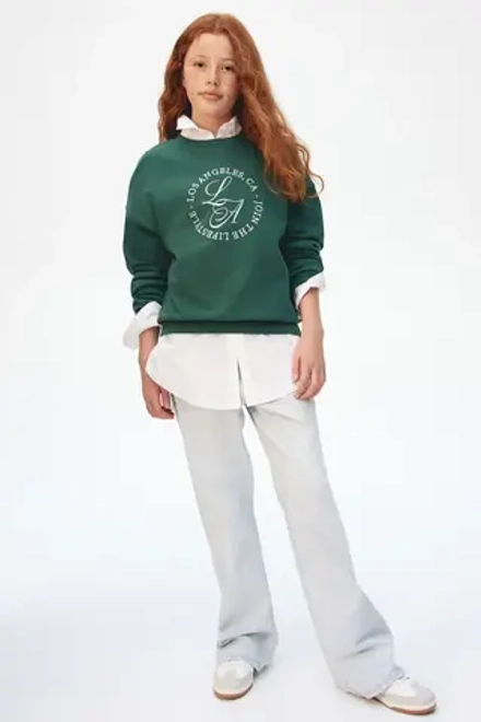 H&M Толстовка с контрастными деталями, темно-зеленый