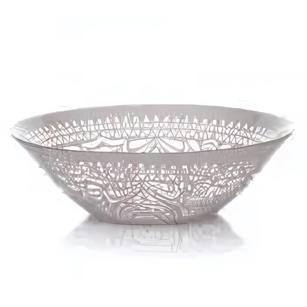 Салатник стеклянный 16см «Бохо» розовый 10533SLBD43