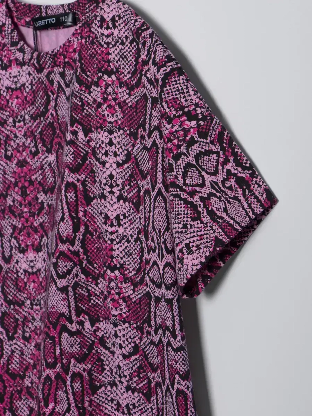 Футболка для девочки оверсайз, принт питон