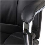 Кресло руководителя Helmi HL-E15 "Convention", кожа черная, мультиблок, хром