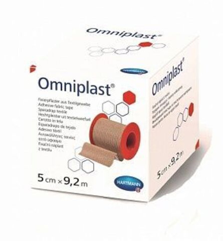 OMNIPLAST - фикс.пластырь из текстильной ткани /цвет кожи/ 5см х 9,2м 6шт.