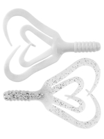 Твистер несъедобный Helios Credo Four tail 3,35"/8,5 см Phosphorus 30шт. (HS-20-041-N-30)