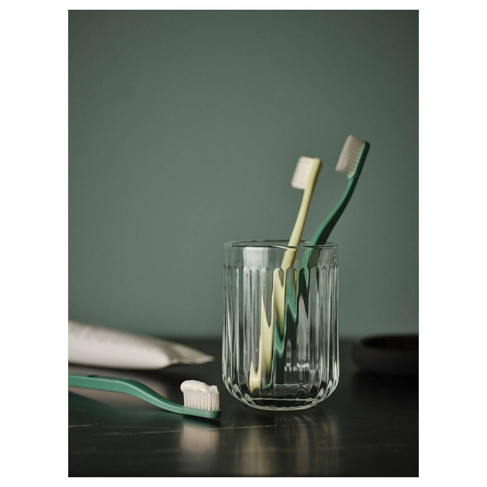 Стакан для зубных щеток IKEA SILVTJARN (СИЛЬВТЬЕРН), Стекло, 11 см