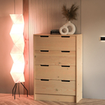 Комод, 62х30х90, Раст, для одежды и игрушек, с ящиками, массив сосны, без отделки, IKEA