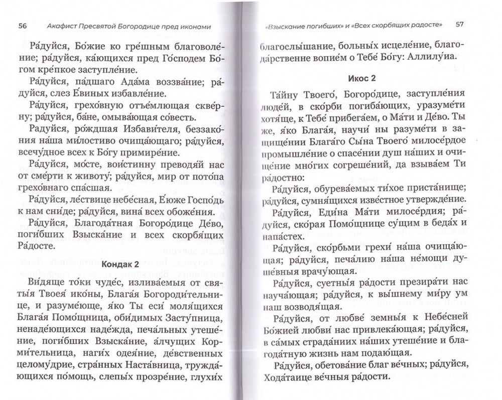Акафистник для чтения в различных нуждах