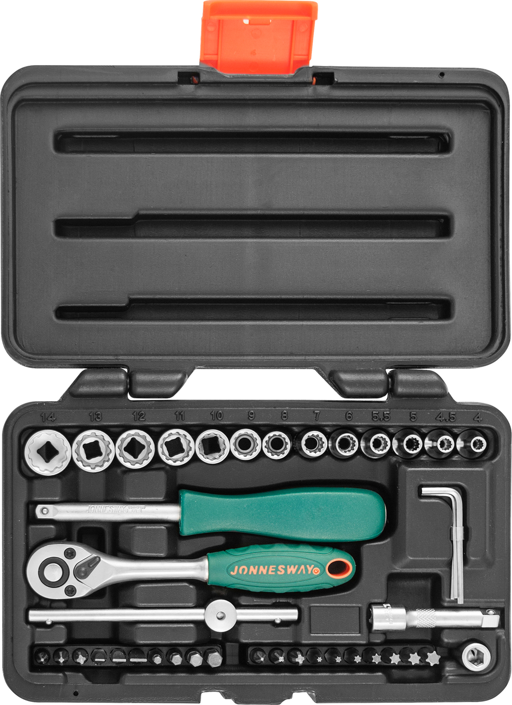 S68H2141S Набор головок торцевых 1/4"DR Super Tech, 41 предмет