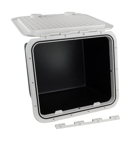 Ящик врезной с крышкой, белый, 459х514х330 мм