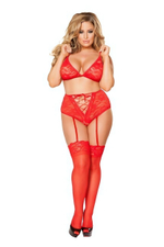 Красный эротический комплект белья ROSYLAND Clothing (L/XL) (Цвет: красный)