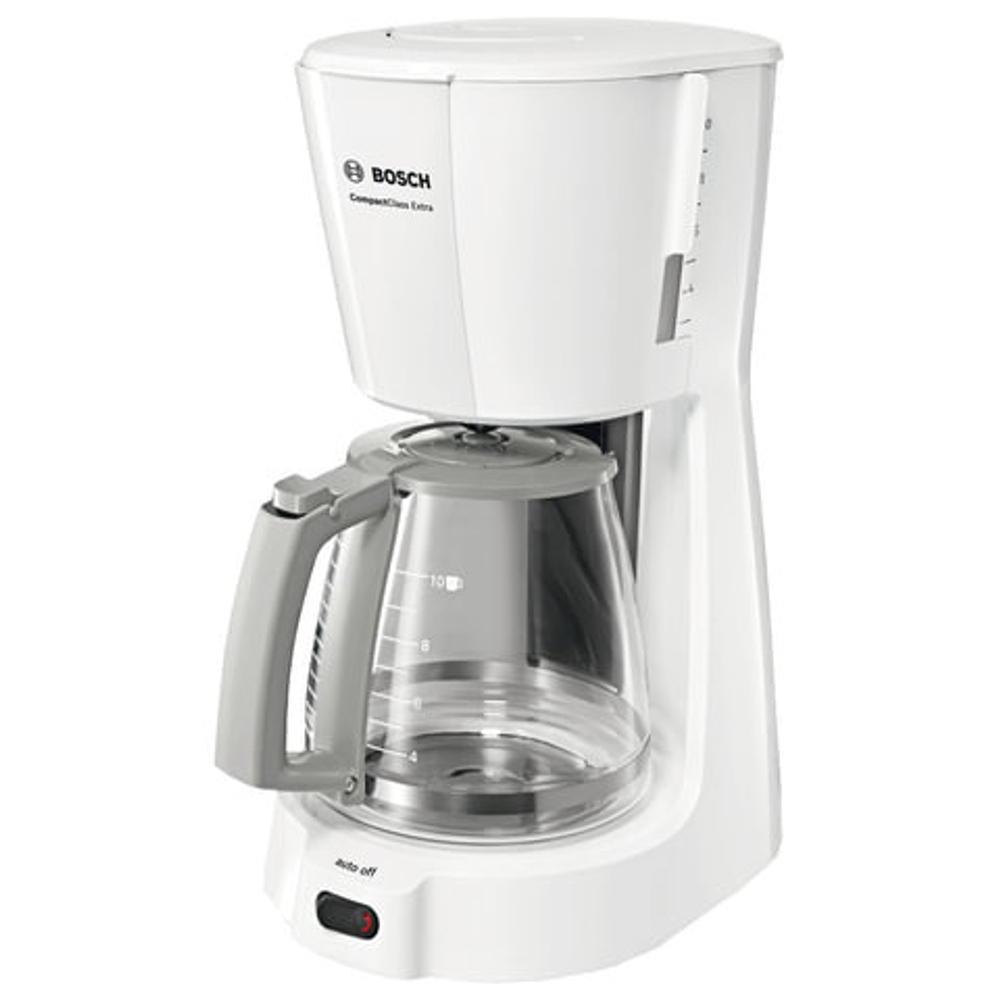 Кофеварка капельная BOSCH TKA3A031, 1100 Вт, объем 1,25 л, подогрев, белая