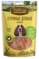 Деревенские Лакомства для собак куриные дольки нежные 90 гр.