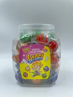 Мармелад Crazy фрукты с кислой начинкой , 50шт по 10гр.