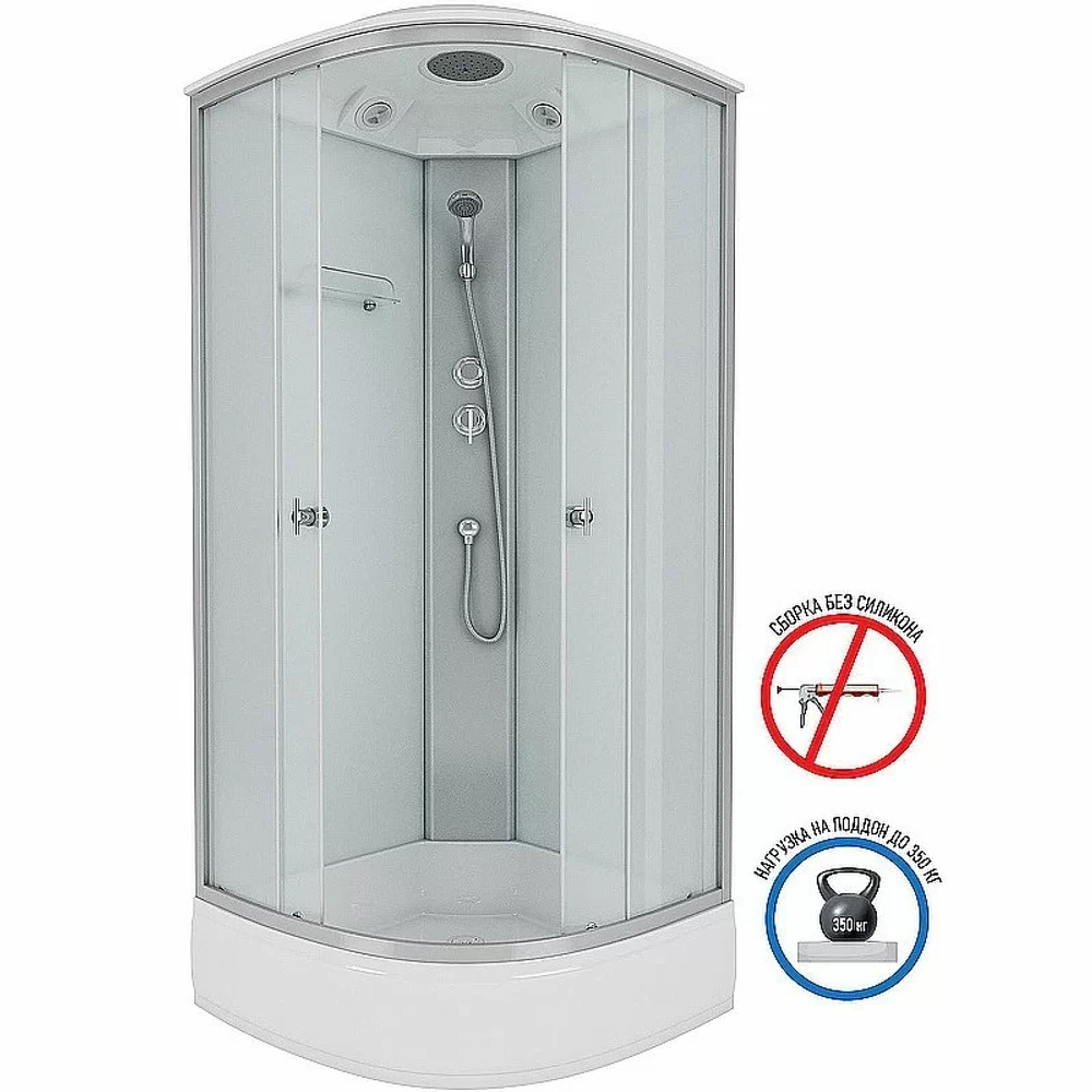 Душевая кабина Niagara Eco 90х90 E90/26/MT стекло матовое/профиль хром