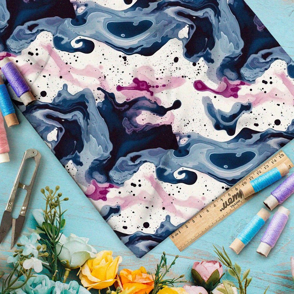 Ткань Ниагара Софт абстрактные пятна