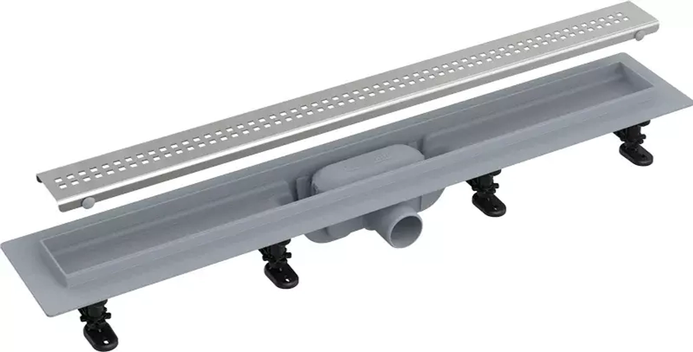 Желоб водоотводящий для душа AlcaPlast Eko AG100201650 (Аналог APZ9-650M) с порогами, для перфорированной решетки