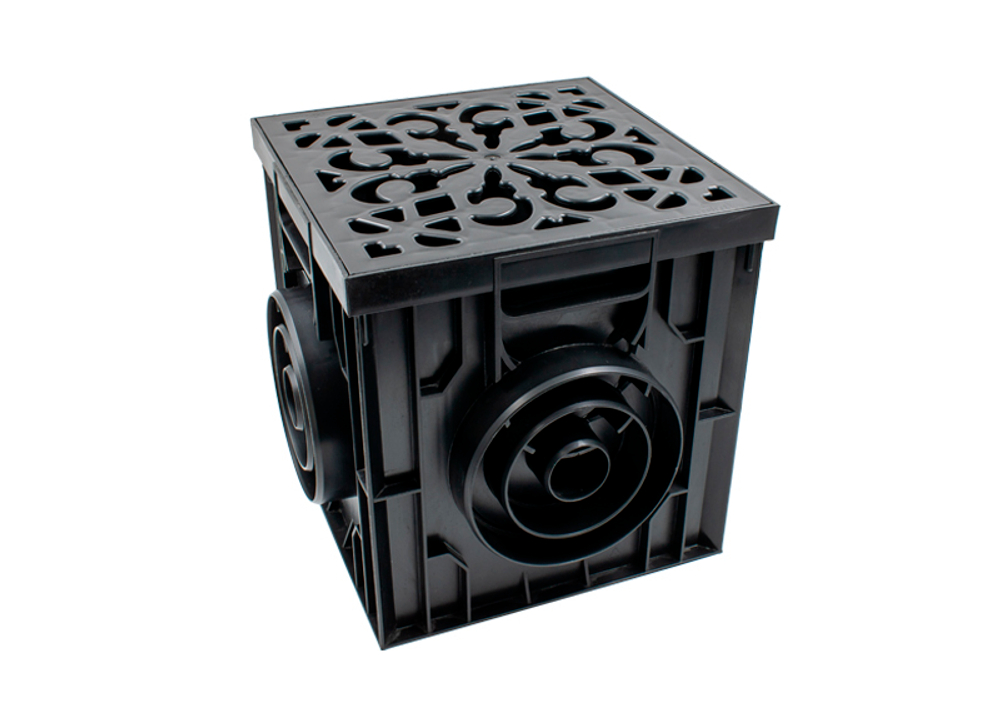 Дождеприемник пластиковый 300*300 в сборе с решеткой пластиковой, класс А