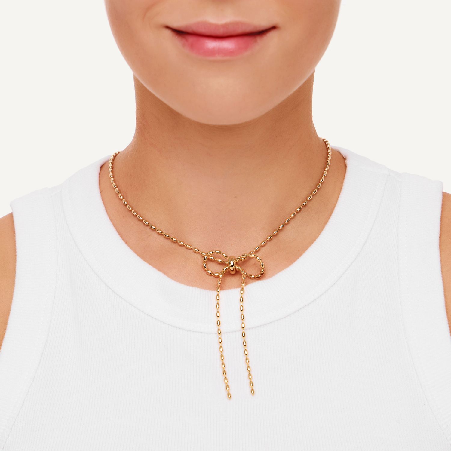 Колье Precious Bow Necklace - Gold