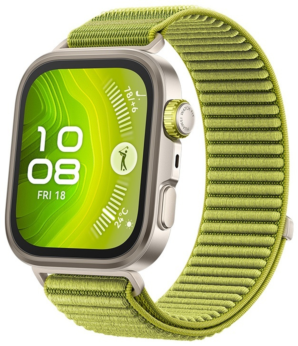 Смарт-часы Huawei WATCH FIT 4 Pro 44 мм серебристый-зеленый
