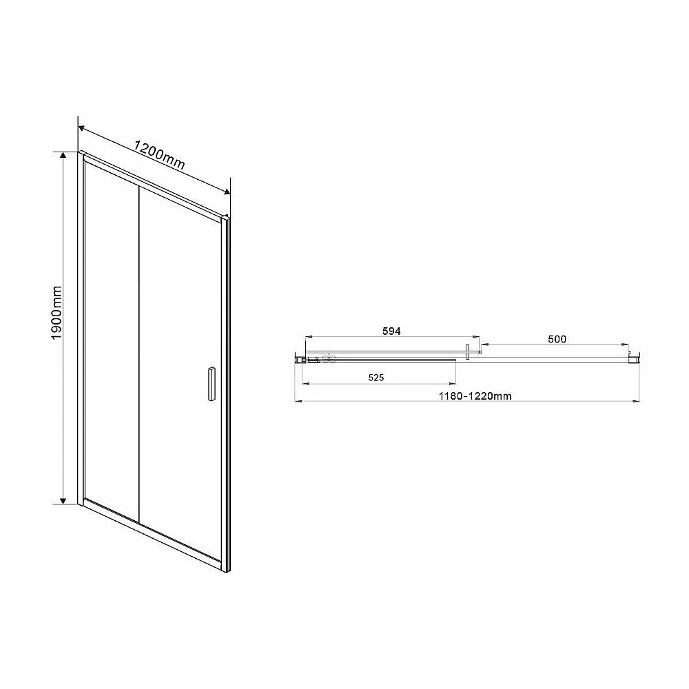 Душевая дверь Vincea Garda VDS-1G120CGB 120