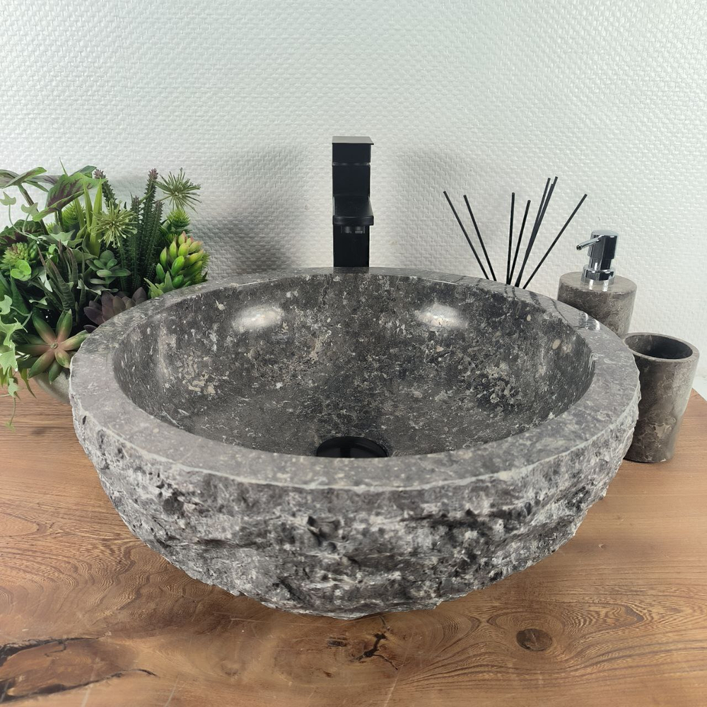 Раковина из мрамора Erozy Grey EM-64683 46*46*15 0185