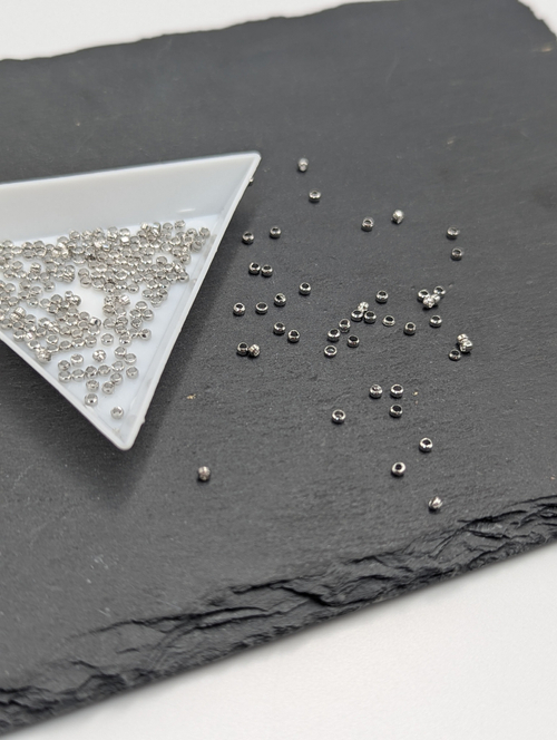 Кримпы родий 2мм, 1 грамм