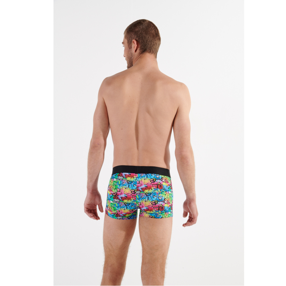 Мужские трусы боксеры мультиколор с принтом граффити HOM GRAFFITI WALL Boxer Briefs 402751_40P023