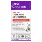 New Chapter, Every Man's One Daily Multi, мультивитаминная добавка из цельных продуктов для мужчин, 96 вегетарианских таблеток