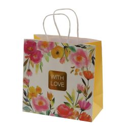 GAEM Пакет подарочный S (бумага 210г/м2, блок 12шт), L20 W10 H20 см, 4в.