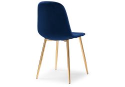Стул на металлокаркасе Dabl dark blue / gold