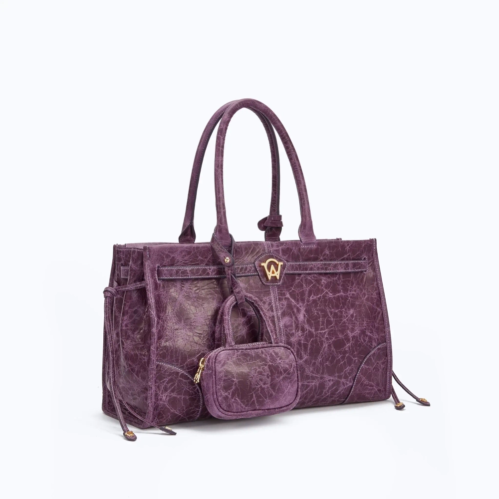 MANC КОЖАНАЯ СУМКА "ZOUZOU", ФИОЛЕТОВЫЙ