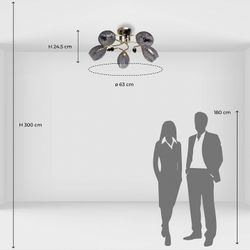 Люстра на штанге De City Клэр 4 463012505