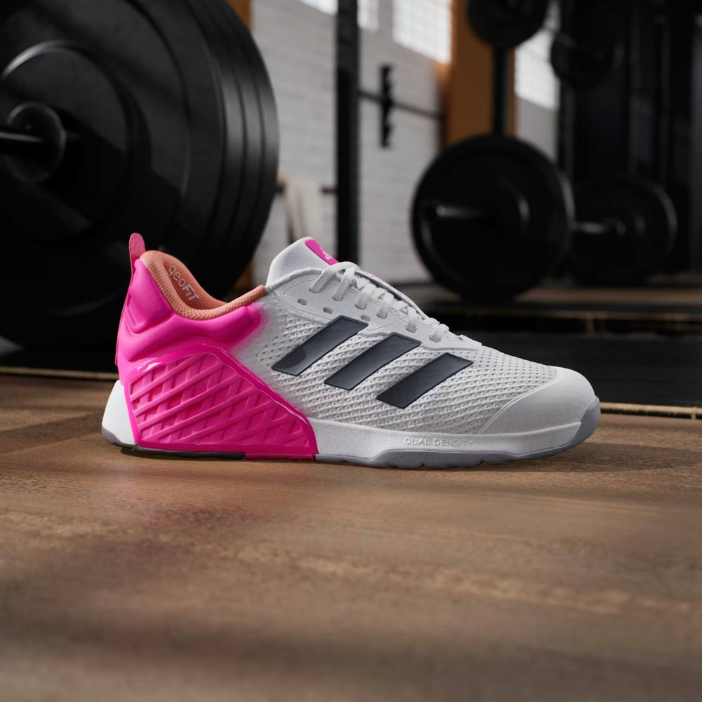 Кроссовки женские Adidas Dropset 3 (Розово-Белые)