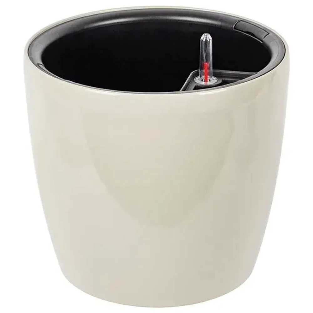 Кашпо АНФА D360мм с вставкой и с автополивом Кремовый