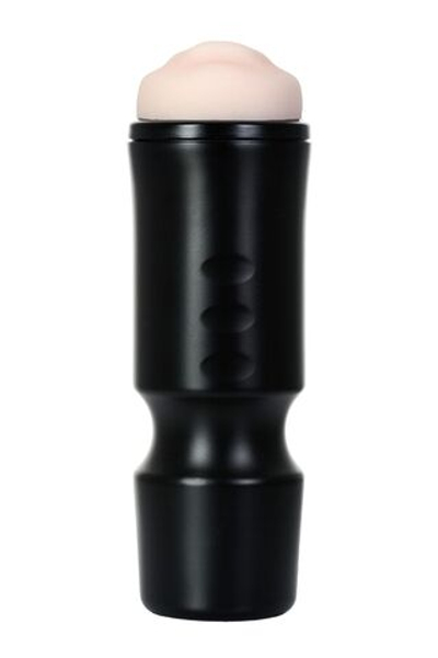 Мастурбатор-ротик A-Toys в черной колбе (Цвет: телесный)