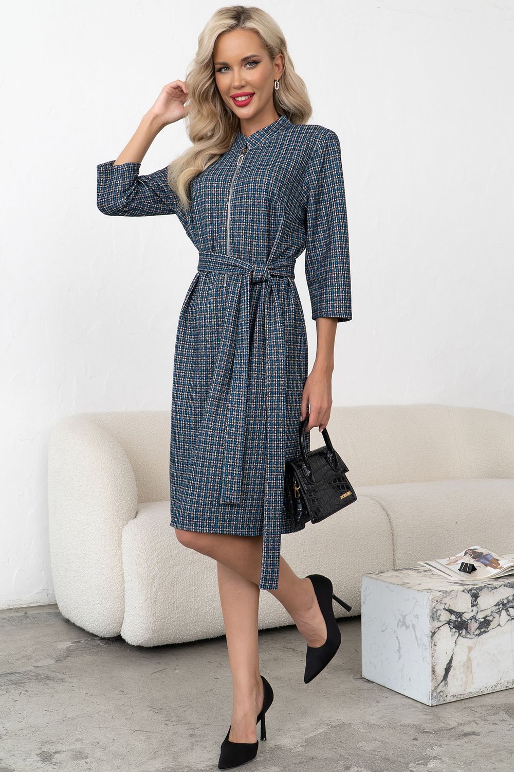 Платье Милана (синий/серый) Р11-1248/2 Nikol