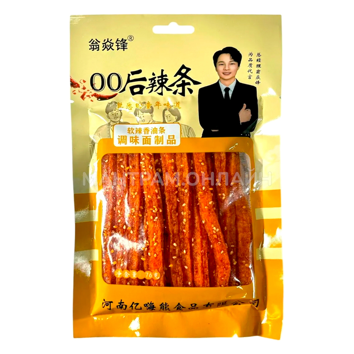 Снек соевый 00 полоски тонкие с кунжутом (бежево-горчичный) 76 г