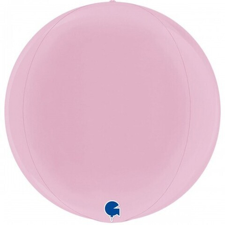 Г Сфера 3D, 15"/38 см, Пастель, Розовый (Pink), 1 шт.