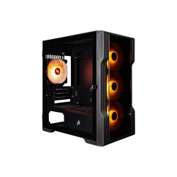 Корпус для компьютера 1STPLAYER TRILOBITE T3-G ARGB Black / mATX / 4x 120mm ARGB fans inc. / T3-G-BK-4F2(AP)